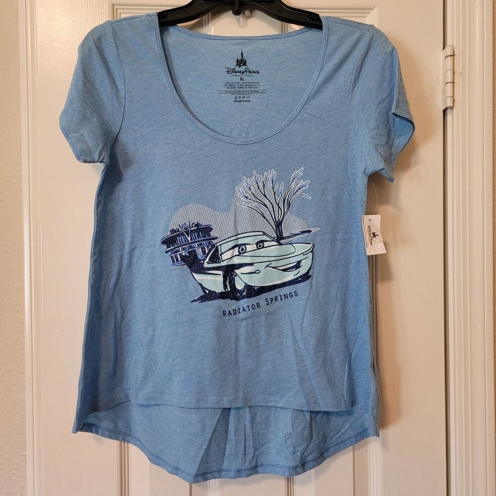 Disney Parks‎ Radiator Springs Youth XL Blue Tee Cars Land California Adventure